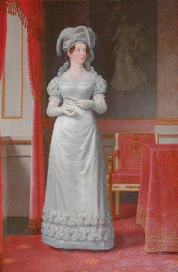 Christoffer Wilhelm Eckersberg Portrait of Marie Sophie of Hesse-Kassel Queen consort of Denmark Sweden oil painting art